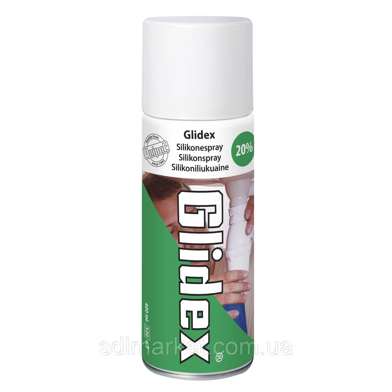 Мастило аерозольне для труб Glidex 400ml UNIPAK (балончик)