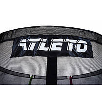 Батут дитячий з внутрішньою захисною сіткою та драбиною Atleto 374 см multikolor різнокольоровий для вулиці будинку дачі, фото 6