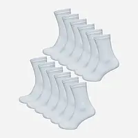 Набір чоловічих шкарпеток високих бавовняних Лео Classic 12 пар Білий