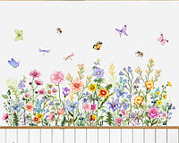 Виниловые наклейки в салон красоты на стену Полевые цветы ( лист 60 х 90 см) Б201-5