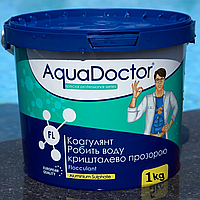 Коагулянт флокулянт проти мутності у воді Aquadoctor FL 1 кг порошку Хімія для басейну