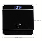 Ваги до 180кг на батарейках, 2017D ISCALE, Чорні / Електронні ваги / Ваги для зважування, фото 9