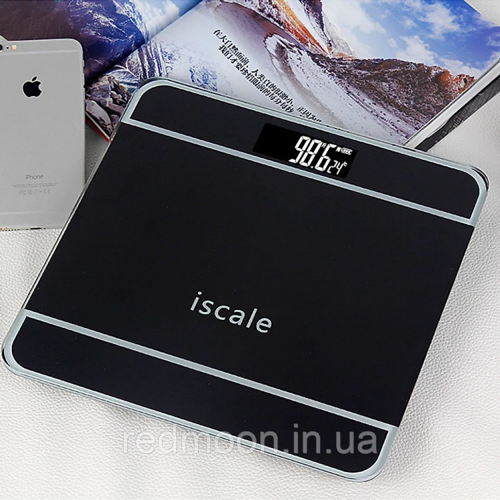 Ваги до 180кг на батарейках, 2017D ISCALE, Чорні / Електронні ваги / Ваги для зважування, фото 1