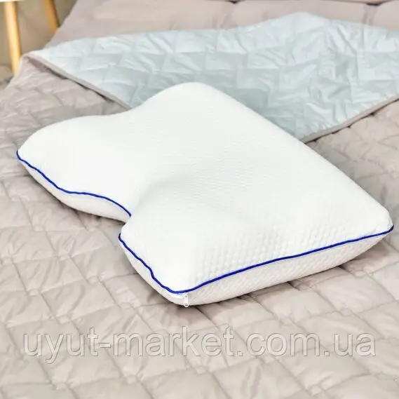 Ортопедична подушка з ефектом пам'яті контурна підкова MEMORY FOAM IDEIA 58х42х13см, фото 1