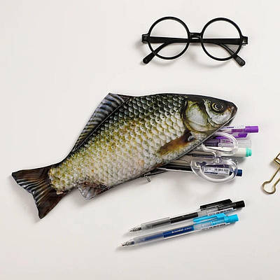 Сазан риба пенал, чохол, косметичка, гаманець, сумочка, чохол для окулярів.  Пенал у школу. Оригінальний подарунок