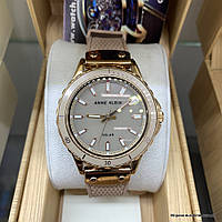 Женские Часы Anne Klein AK/3890RGBH. Женские часы с каучуковым ремешком. Бежевые часы женские