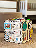 Екоіграшка для розвитку дитини, куб з 20 іграми, сенсорика, логіка, пам'ять, фото 8