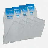 Набір чоловічих шкарпеток високих бавовняних Лео Classic 8 пар Білий/Чорний, фото 4