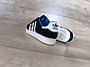 Кроссовки ADIDAS SuperStar BLACK/ WHITE/ BLUE ЧЕРНЫЕ с белым ЗАМША адидас, фото 7
