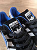 Кроссовки ADIDAS SuperStar BLACK/ WHITE/ BLUE ЧЕРНЫЕ с белым ЗАМША адидас, фото 8