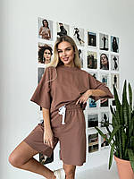 Жіночий костюм літній шорти бермуди та футболка р 42-46
