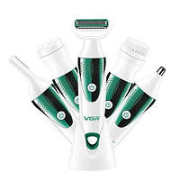 KLR Набор VGR V-720 5 в 1 для ухода, триммер для носа, бровей, тела, устройство для чистки лица, массажер cd
