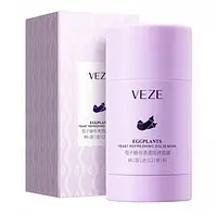 Маска для лица с экстрактом баклажана eggplants yeast refreshing solid mask Veze