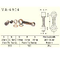 ШАТУН VESRAH KAWASAKI JS 550 (550 SX) '91-'96 (C1,C2,C3,C4,C5) (JET SCOOTER) ПІД ЗАМОВЛЕННЯ (MADE IN JAPAN)