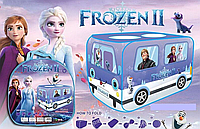 Дитячий ігровий намет у вигляді машини 551-2 "Холодне серце. Frozen" 100х70х70 см, в сумці, блакитний