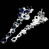 Сережки. Натуральний сапфір. Срібло 925., фото 3