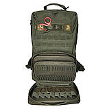 Тактичний медичний рюкзак Marck-men, тактичний медичний рюкзак з ампульницей та  медичними підсумками. Хакі Р355, фото 5