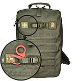 Тактичний медичний рюкзак Marck-men, тактичний медичний рюкзак з ампульницей та  медичними підсумками. Хакі Р355, фото 2