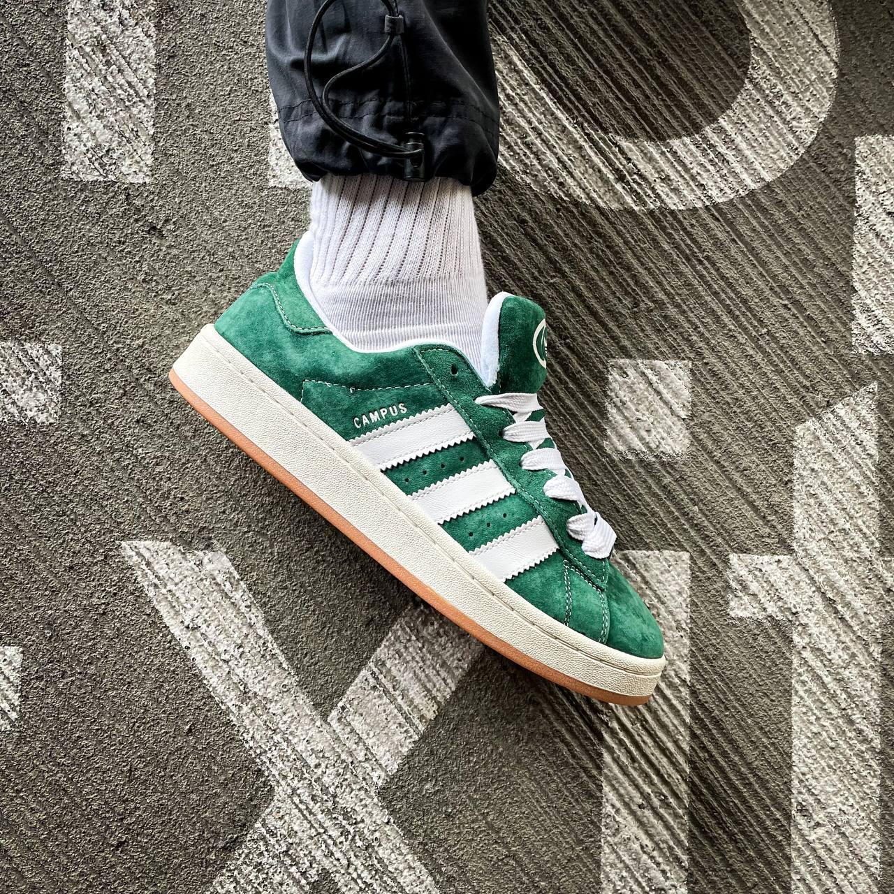 Кросівки Adidas Campus 00s Green White  / Адідас Кампус 00 Зелені з Білим