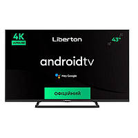 Телевизор 4К 43дюйма с голосовым пультом LIBERTON LTV-43U01AT Android 11.0