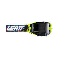 LEATT (НОВИНКА 2024) VELOCITY 6.5 GOGGLE LIME LIGHT GREY 58% - BLACK/YELLOW FLUO GLASS SMOKE MIRROR GREY