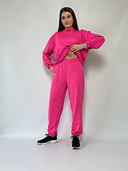 Жіночий весняний спортивний тренувальний та прогулянковий костюм оверсайз, норма, напівбатал