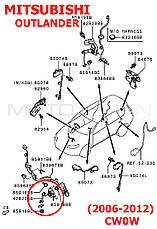 Датчик положення кузова Mitsubishi Outlander передній 8651A045, 8651A095 рівня коректора фар в зборі з тягою, фото 4