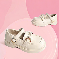 Дитячі святкові білі туфельки, ошатне взуття для дівчаток із супінатором. Розмір: 28-33