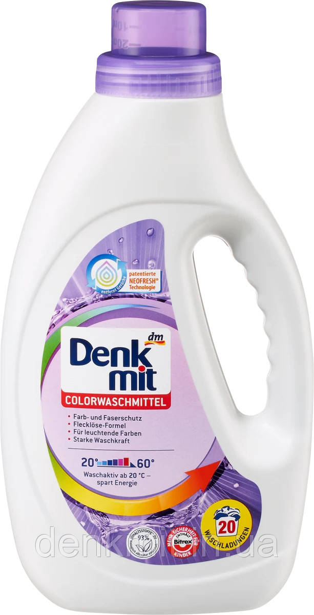Гель для прання кольорової білизни DenkMit Colorwaschmittel 1,1 л