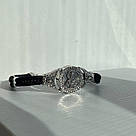 Подвійний чорний браслет зі срібла та зі вставками візерунків Святий Миколай, фото 3