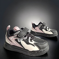 Детские кроссовки кеды, легкая обувь для девушек на липучке в РАЗМЕРЕ: 26-30