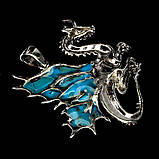 Підвіс. Натуральна бірюза та марказит. Срібло 925., фото 3
