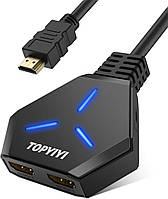 TOPYIYI разветвитель HDMI Splitter 1 in 2 Out, 4K