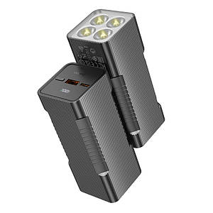 Power Bank Q15 Flashlight 22.5W fully compatible (10000mAh),  Black