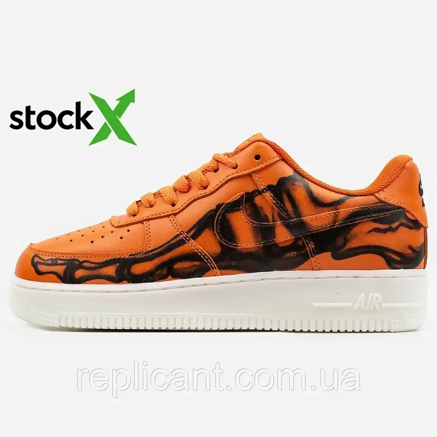 Кросівки Nike 0485 Air Force 1 Skeleton Orange 42