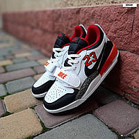 Кроссовки женские Nike Jordan Legacy 312 Low White/Black/Red, Найк Джордан кожаные, Код OD-20840