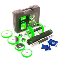 Набір гантелей зі штангою 3в1 у пластиковому кейсі 15 кг FED FED-8008-15 2 шт. по 7,5 кг