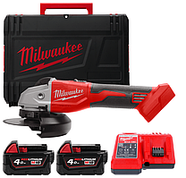 Акумуляторна кутова шліфмашина Milwaukee M18 BLSAG125X-402X, 125 мм (4933492644)