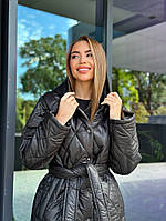 Женское пальто плащевка стеганая зимнее ;Цвет: черный, бежевый.; Размер: 42-44, 46-48, 50-52