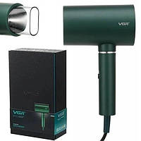 Профессиональный фен с ионизацией VGR V-431, Фен для сушки и укладки волос 1800вт Зеленый