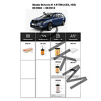 Комплект фільтрів Skoda Octavia II 1.9 TDI (2004-2010) WIX