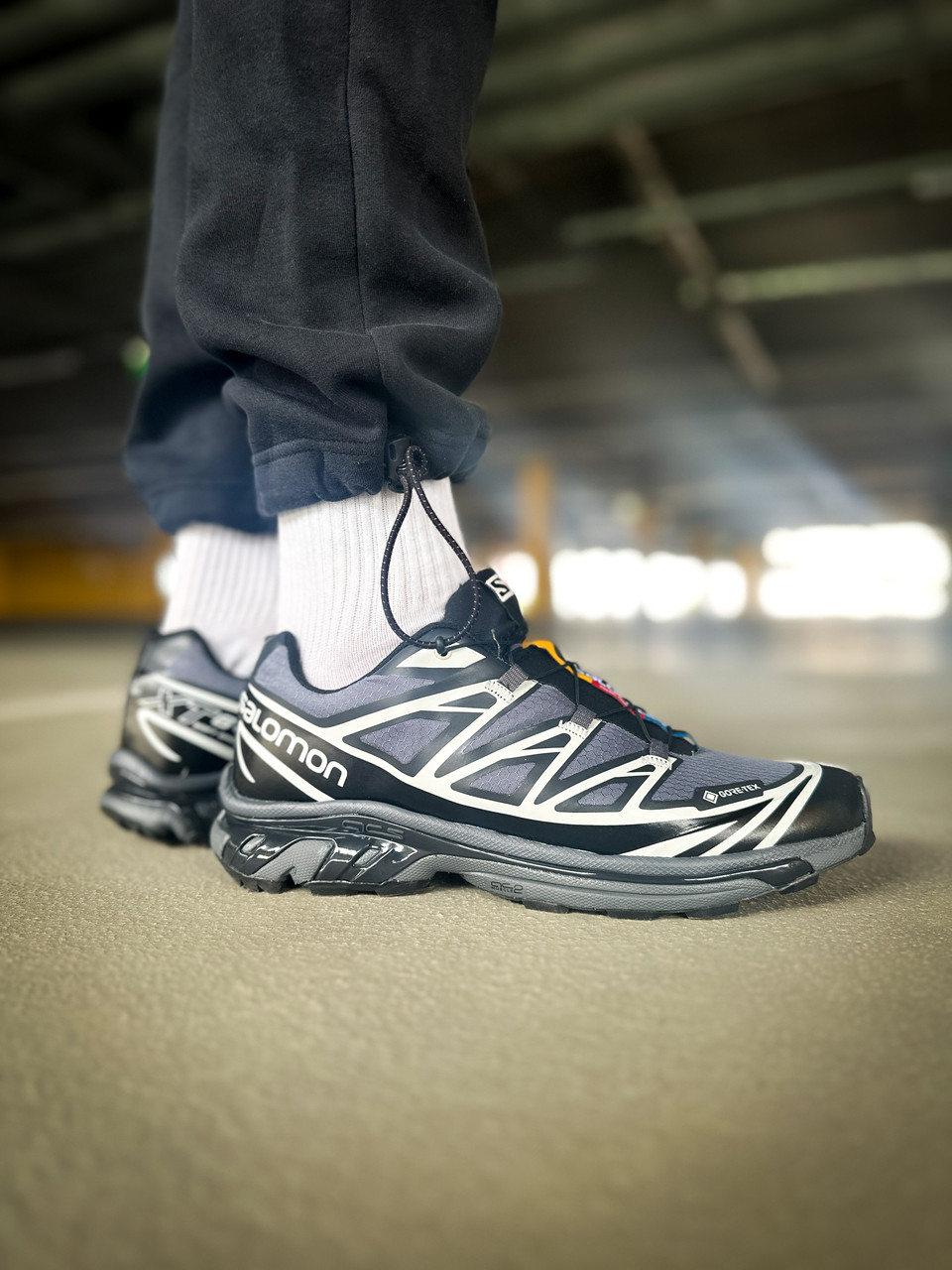 Кросівки чоловічі сірі Salomon XT-6 Adv Gore-Tex Black Silver (16180)