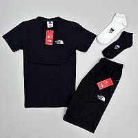 Черный мужской спортивный костюм на лето футболка и шорты THE NORTH FACE Toywo Чорний чоловічий спортивний