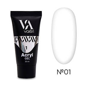 Акригель Valeri Gel Acryl №01 білий, 30 мл