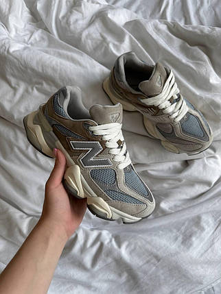 Жіночі Кросівки New Balance 9060 Blue Beige Brown / Нью Беланс 9060 Сині з Бежевим та Коричневим, фото 1