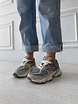 Жіночі Кросівки New Balance 9060 Blue Beige Brown / Нью Беланс 9060 Сині з Бежевим та Коричневим, фото 5