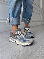 Жіночі Кросівки New Balance 9060 Blue Beige Brown / Нью Беланс 9060 Сині з Бежевим та Коричневим, фото 3