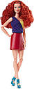 Лялька Барбі Руда з кучерявим волоссям Колор-блок Barbie Signature Looks HJW80, фото 2