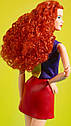 Лялька Барбі Руда з кучерявим волоссям Колор-блок Barbie Signature Looks HJW80, фото 8