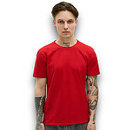 Футболка чоловіча стрейчева Premium, Україна, червона, 010650, фото 2